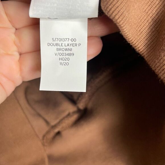 NWT Gap Yzy Yeezy Brown Hoodie Double Layer Cotton Small S New Sweatshirt - Picture 4 of 8